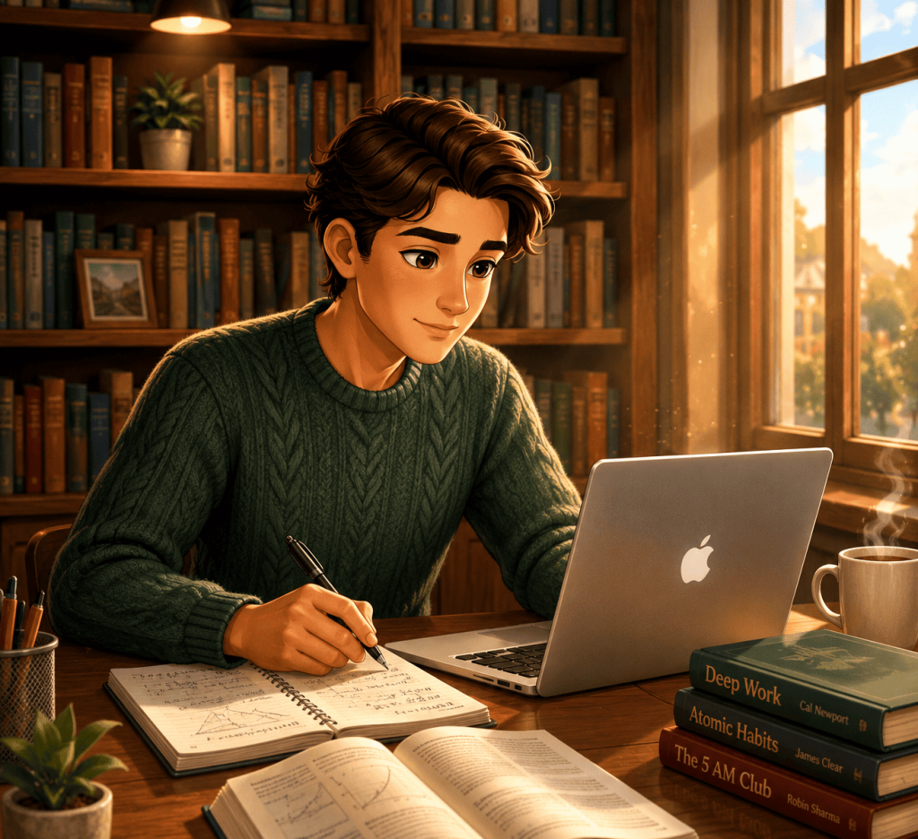 jeune homme travaillant sur son dossier vae