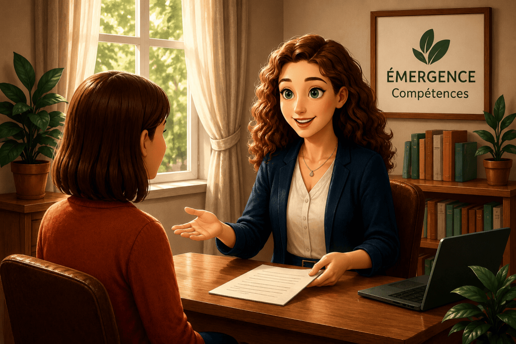 séance de travail en bilan de compétences