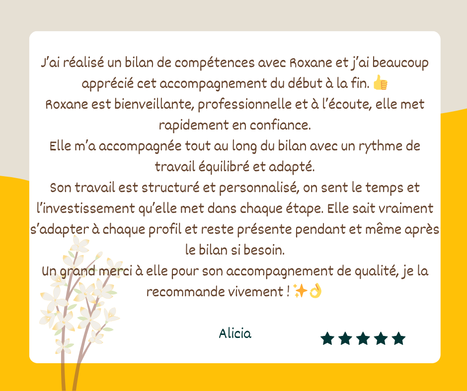Avis sur Bilan de compétences